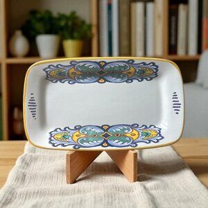 Ceramica Nova Deruta Italian Serving Platter Majolica Hand Painted Rectangular
